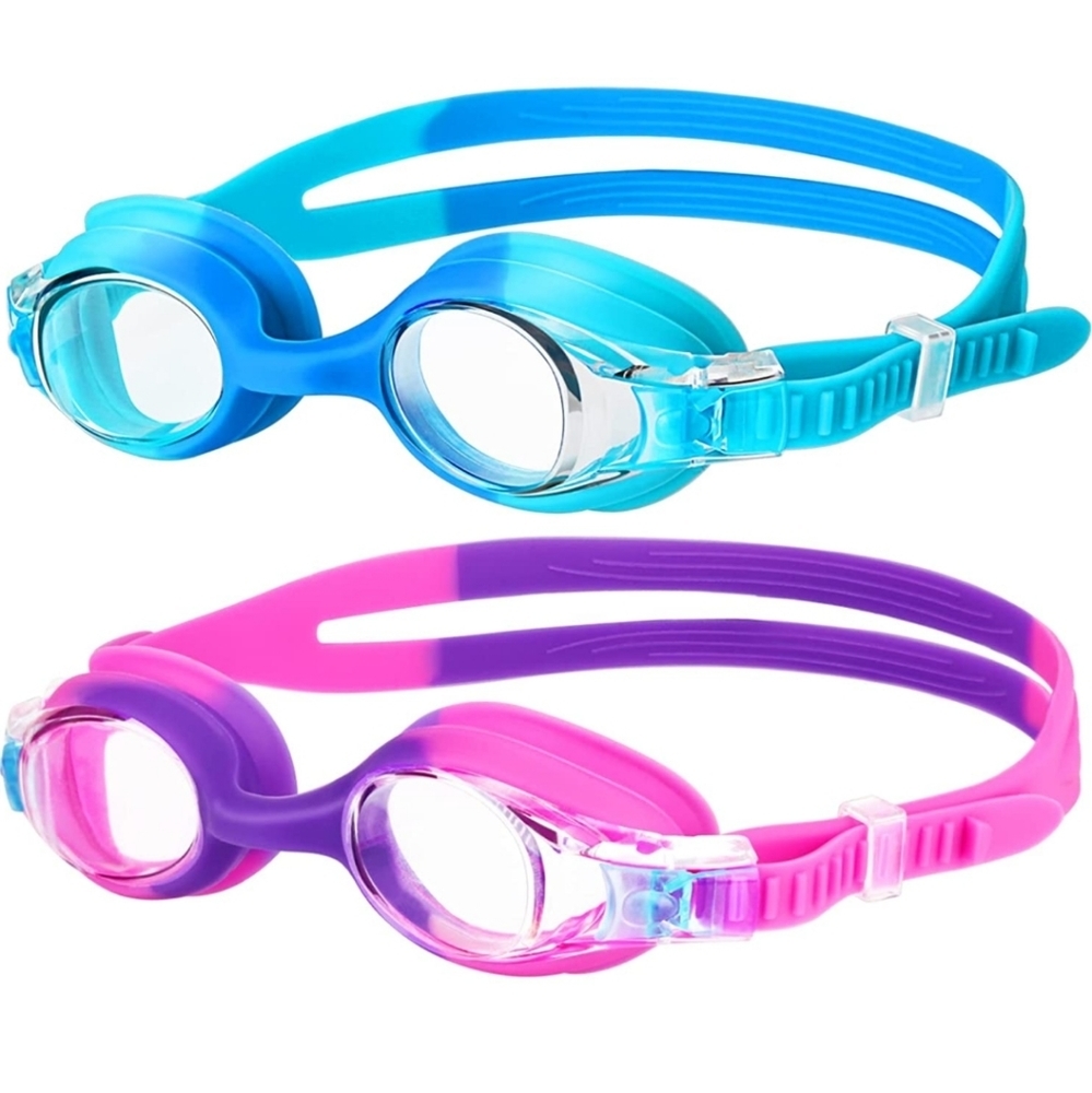 Kids Swimming Goggles 2 Pack Anti-fog Leak Free Swimming Goggles.